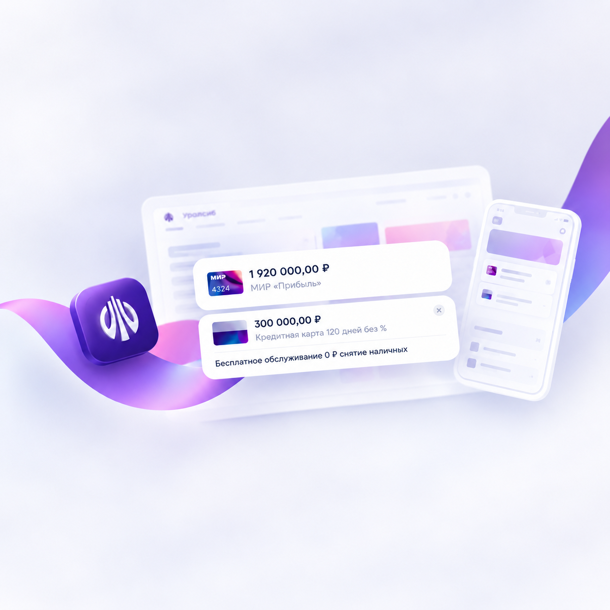 Uralsib main screen card